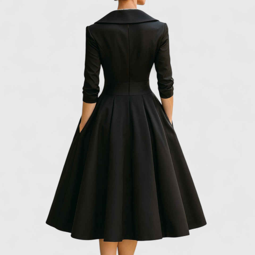 Elegant Midi Dress with V-Neckline for Women - photo 8