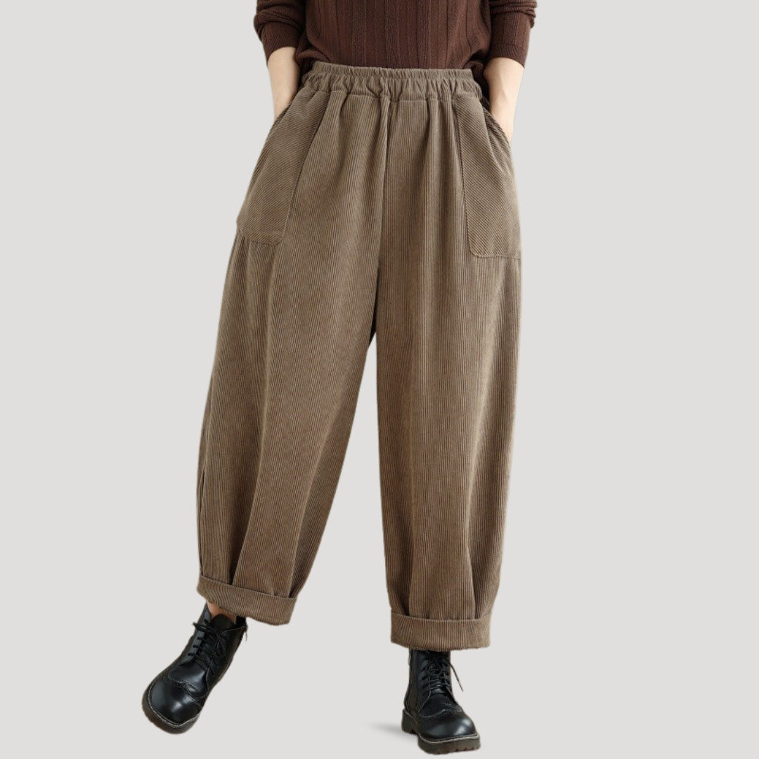 Women's Corduroy Wide-Leg Pants for Effortless Style - photo 2