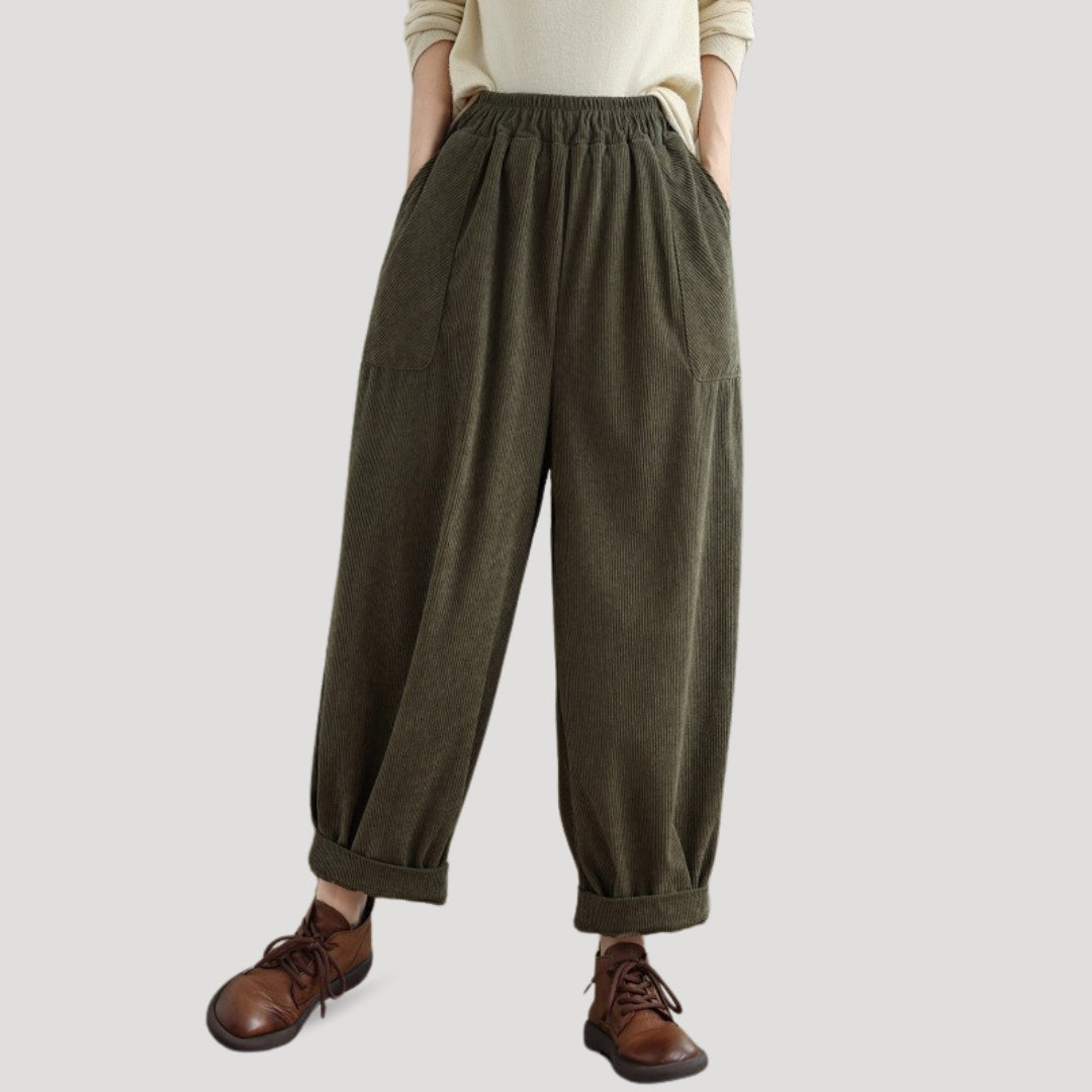 Women's Corduroy Wide-Leg Pants for Effortless Style - photo 3
