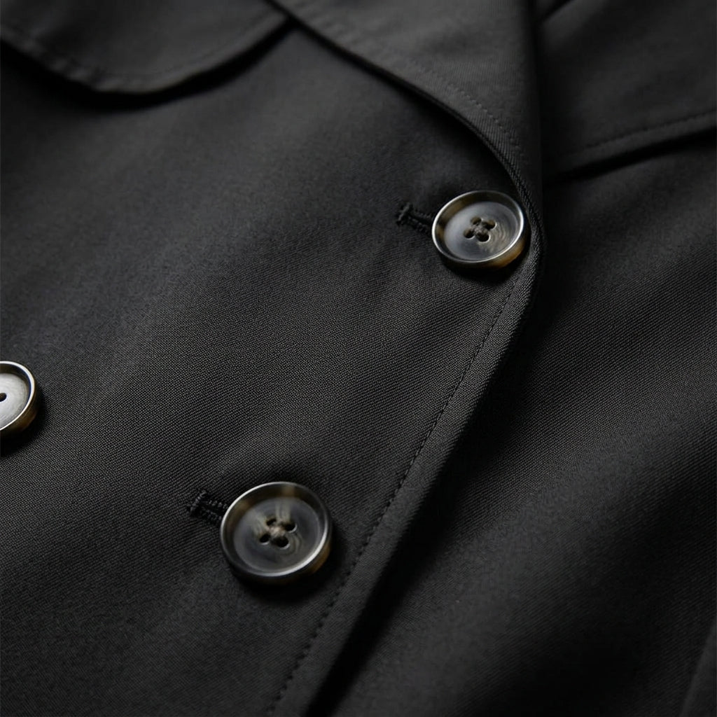 Elvarique - Women's Cotton Blend Button Trench Coat - photo 7