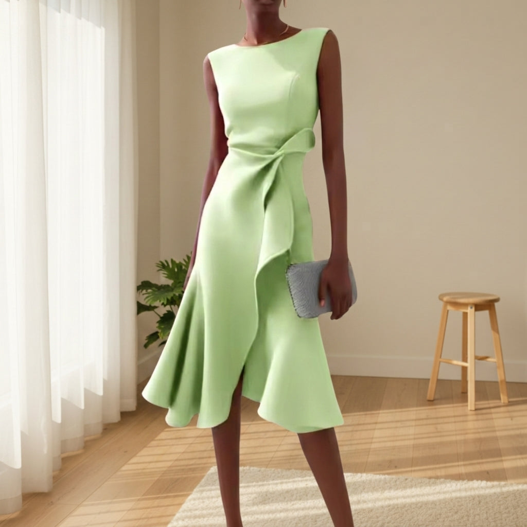 Vesta - Women's Draped Asymmetric Midi Dress - photo 5