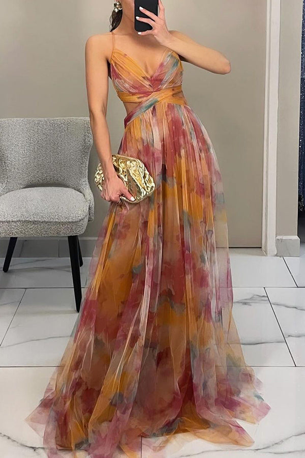 Women's Wedding Guest Floral Maxi Dress with Pleated Skirt - photo 10