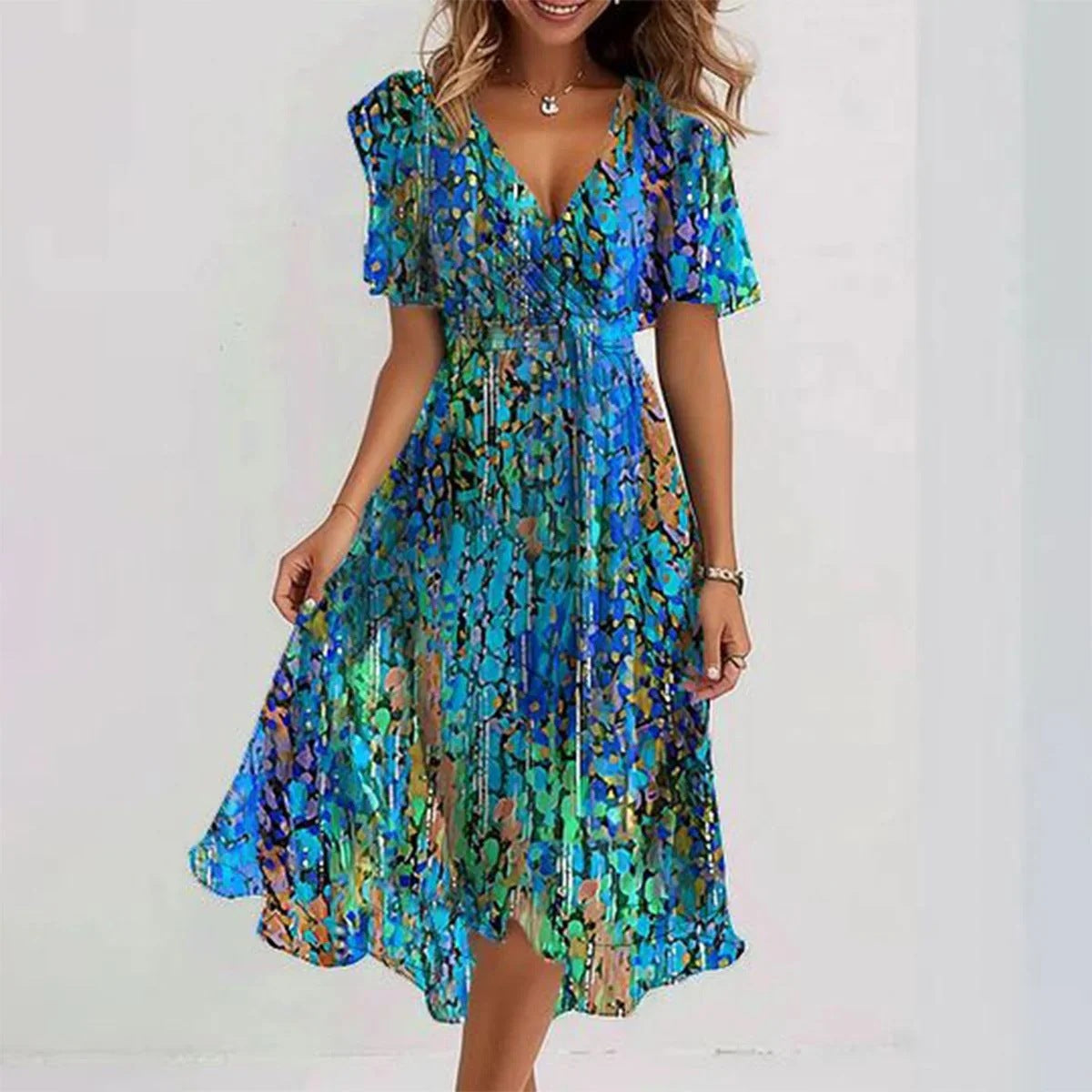 Women’s Floral Pattern Dress | Midi - photo 2