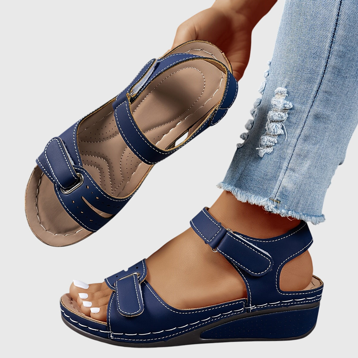 Crystal - Women's Comfortable Flat Sandals - photo 7
