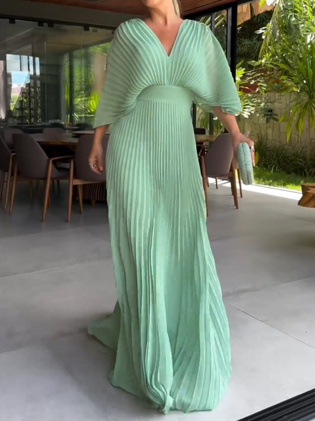 Maddy - Vibrant Pleated Maxi Dress - photo 2