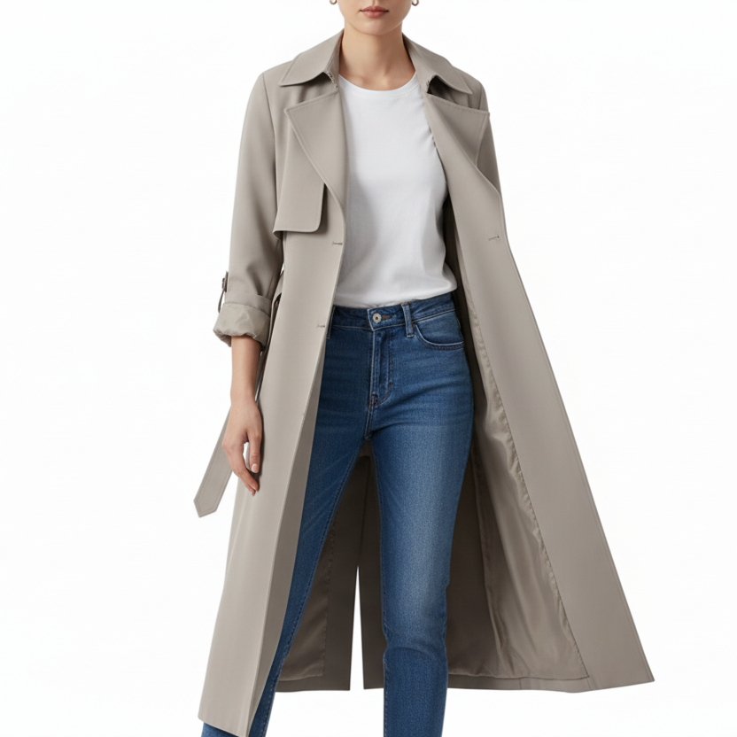 Babylon - Women's Longline Single Breasted Trench Coat - photo 2