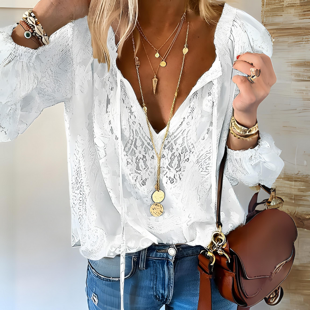 Stylish Crocheted Boho Blouse for Women - photo 4