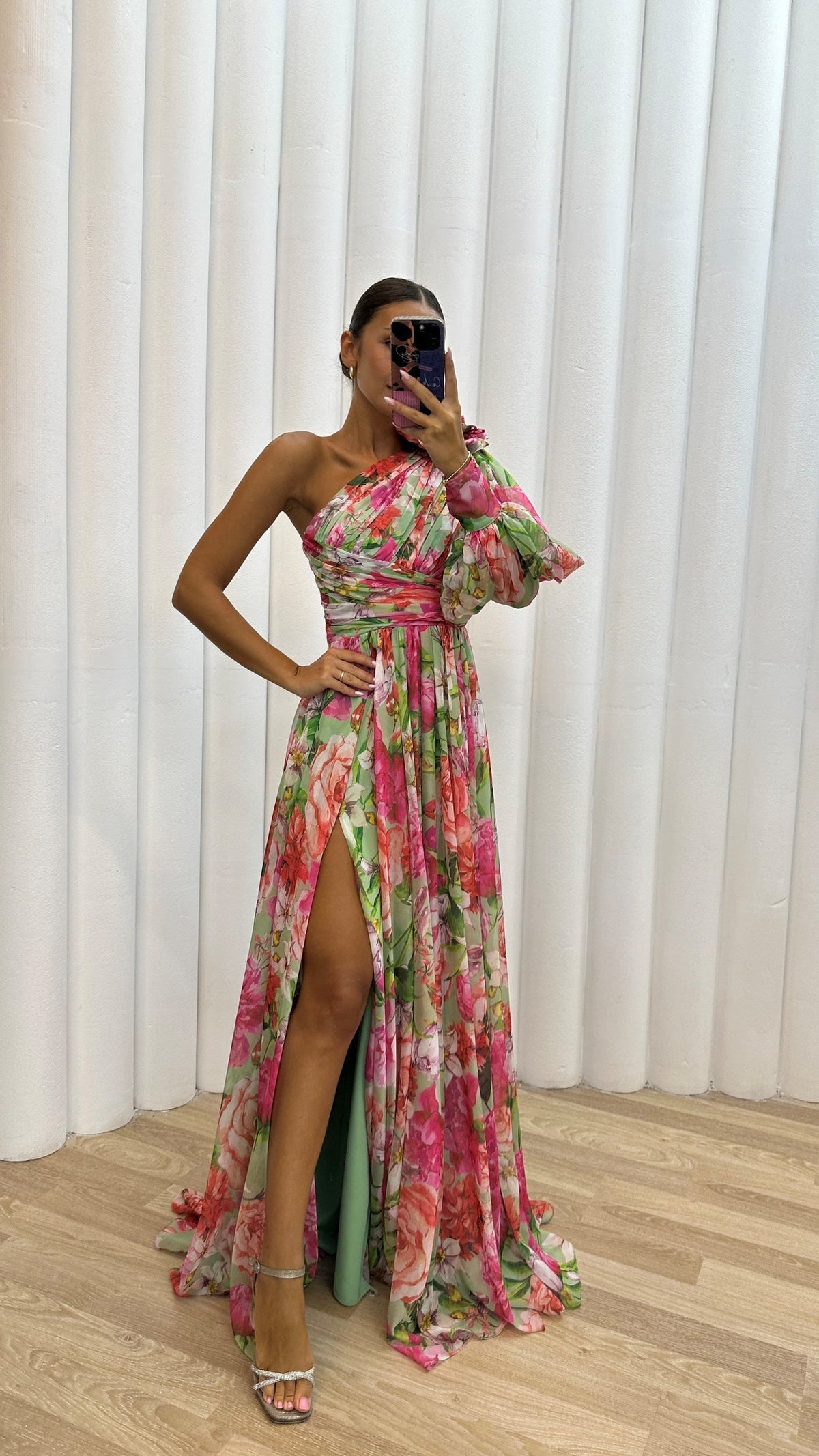 Samantha - Floral One Shoulder Dress - photo 4