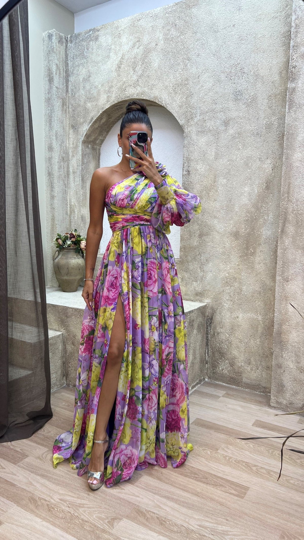 Samantha - Floral One Shoulder Dress - photo 7