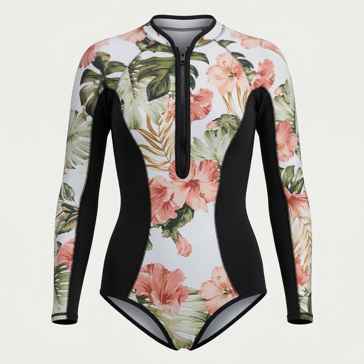 Women's Long Sleeve Tropical Surf Suit with UV Protection - photo 6