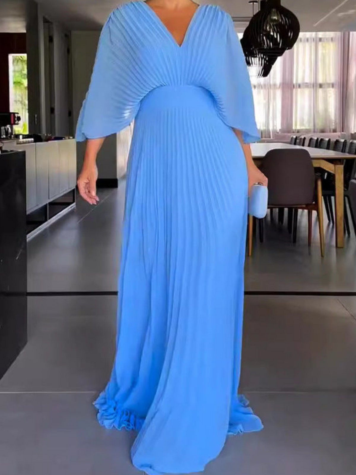 Maddy - Vibrant Pleated Maxi Dress - photo 3