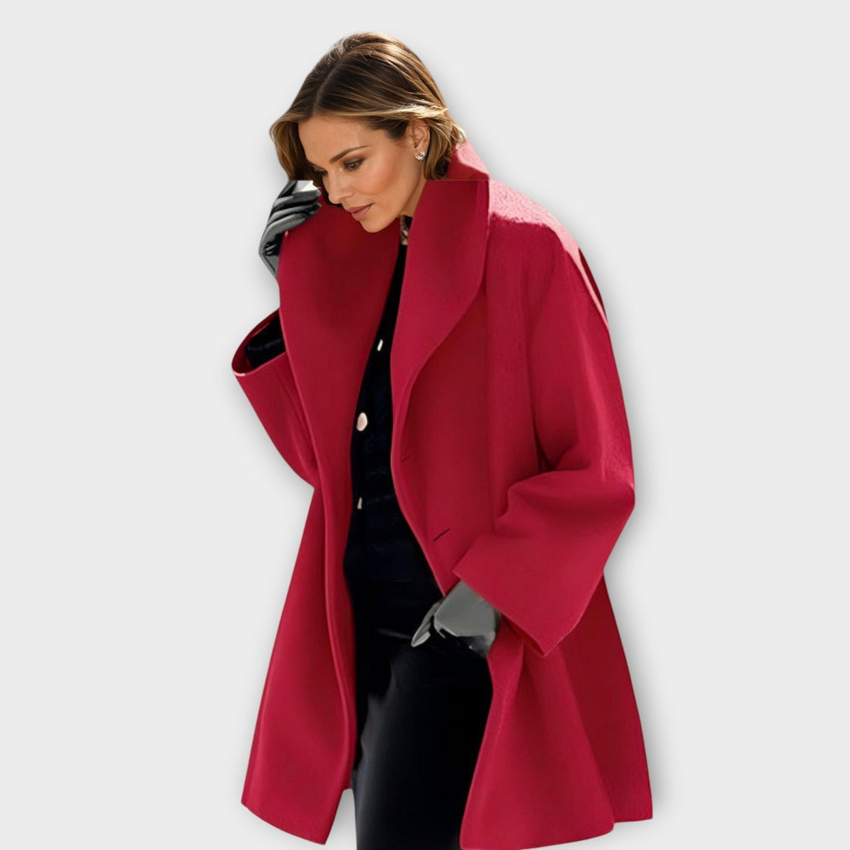 Womens Elegant Oversized Winter Coat with Timeless Style and Comfort - photo 1