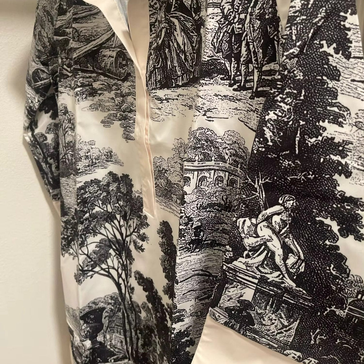Stylish Vintage Toile Prints Mini Tunic Dress for Women - photo 3