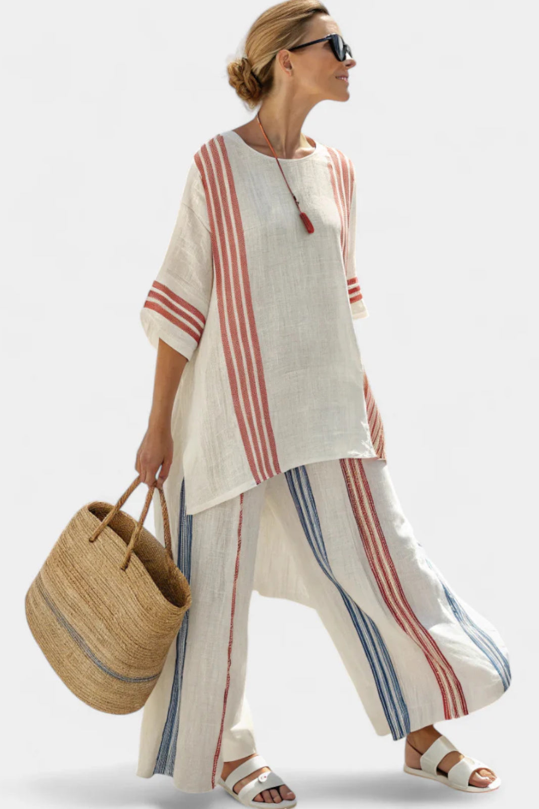 Anila - Women's Elegant Linen Two-Piece Set - photo 2