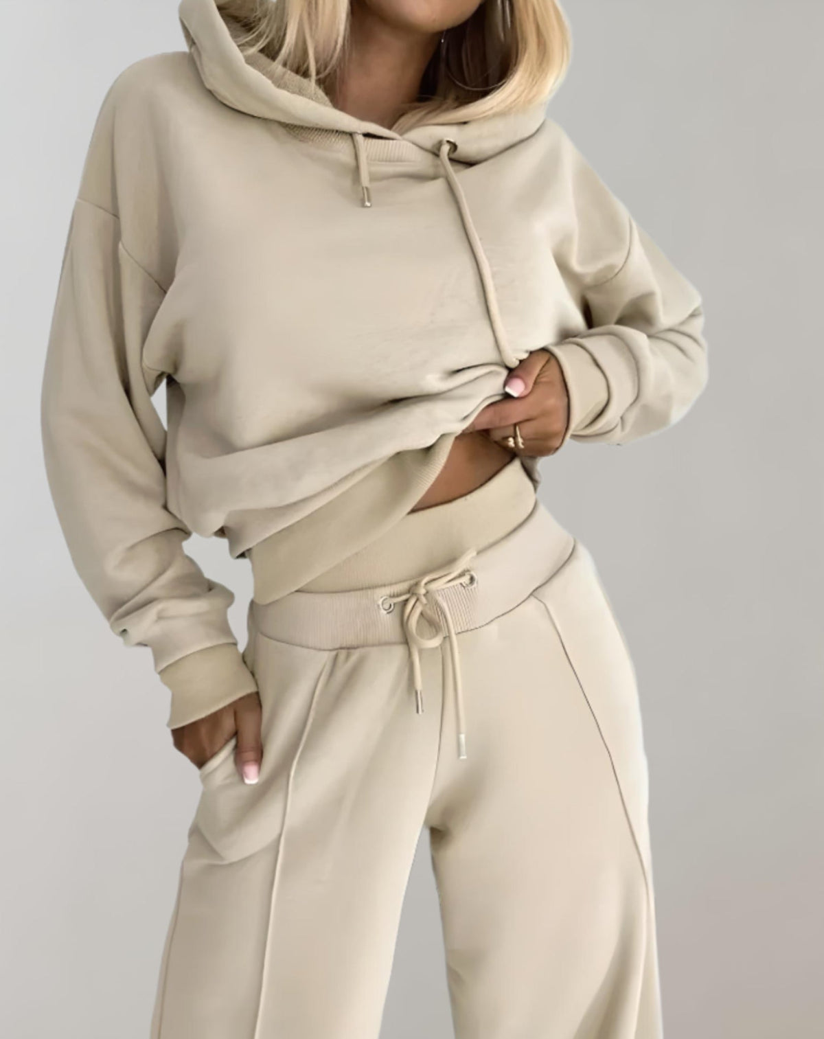 Bethany | Women's Two Piece Wide Leg Tracksuit Set - photo 6