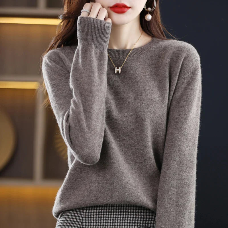 Women's Classic Crew Neck Soft Knit Sweater - photo 5