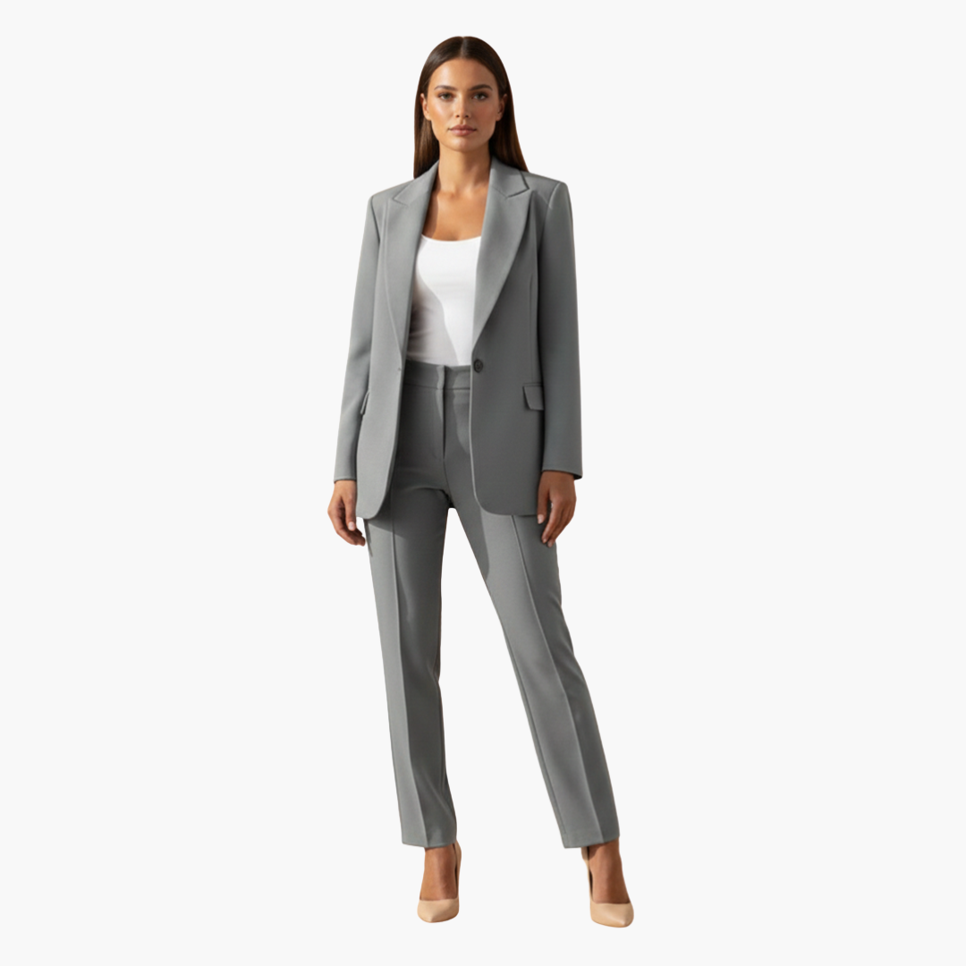 Women's Tailored Blazer and Trouser Suit Two Piece Set - photo 8