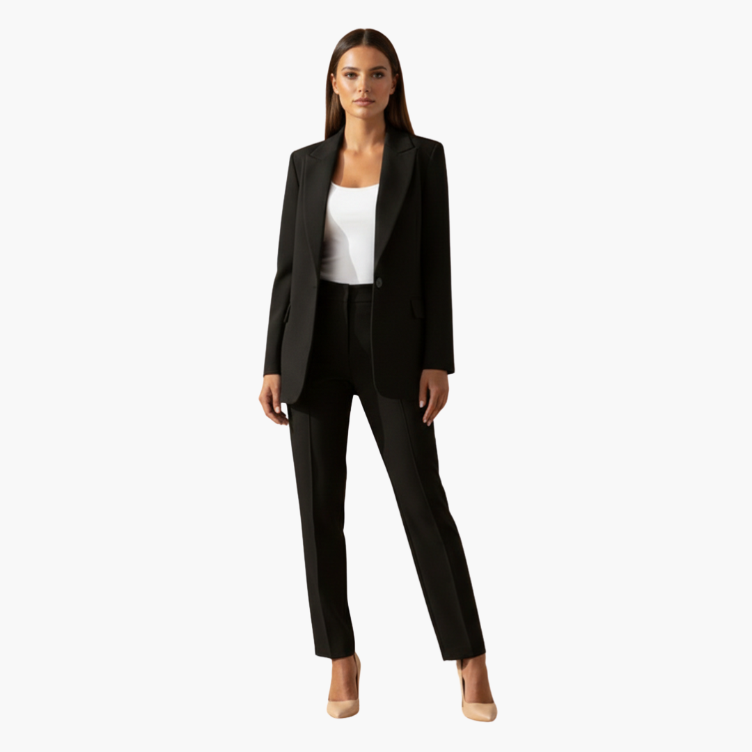 Women's Tailored Blazer and Trouser Suit Two Piece Set - photo 9