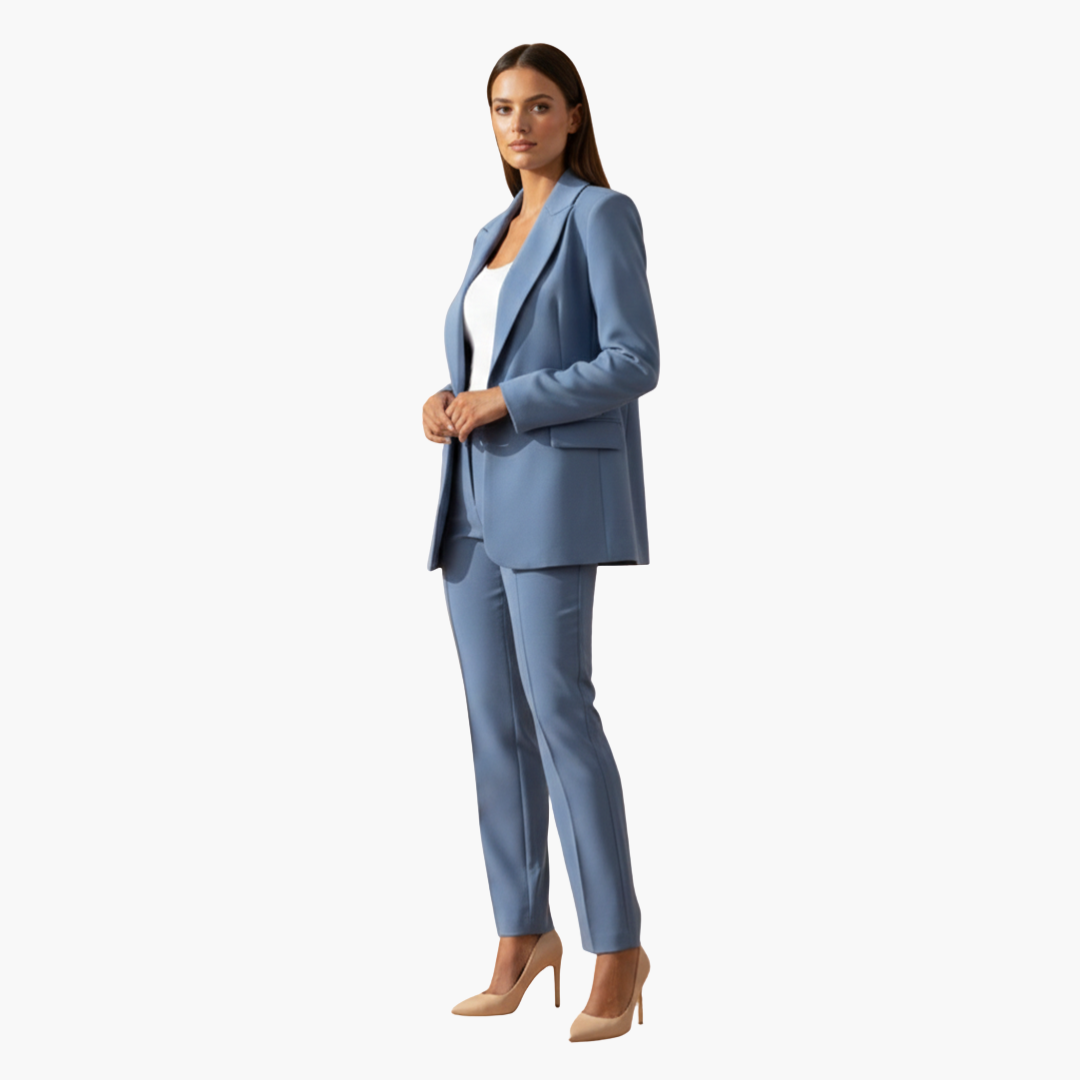 Women's Tailored Blazer and Trouser Suit Two Piece Set - photo 2