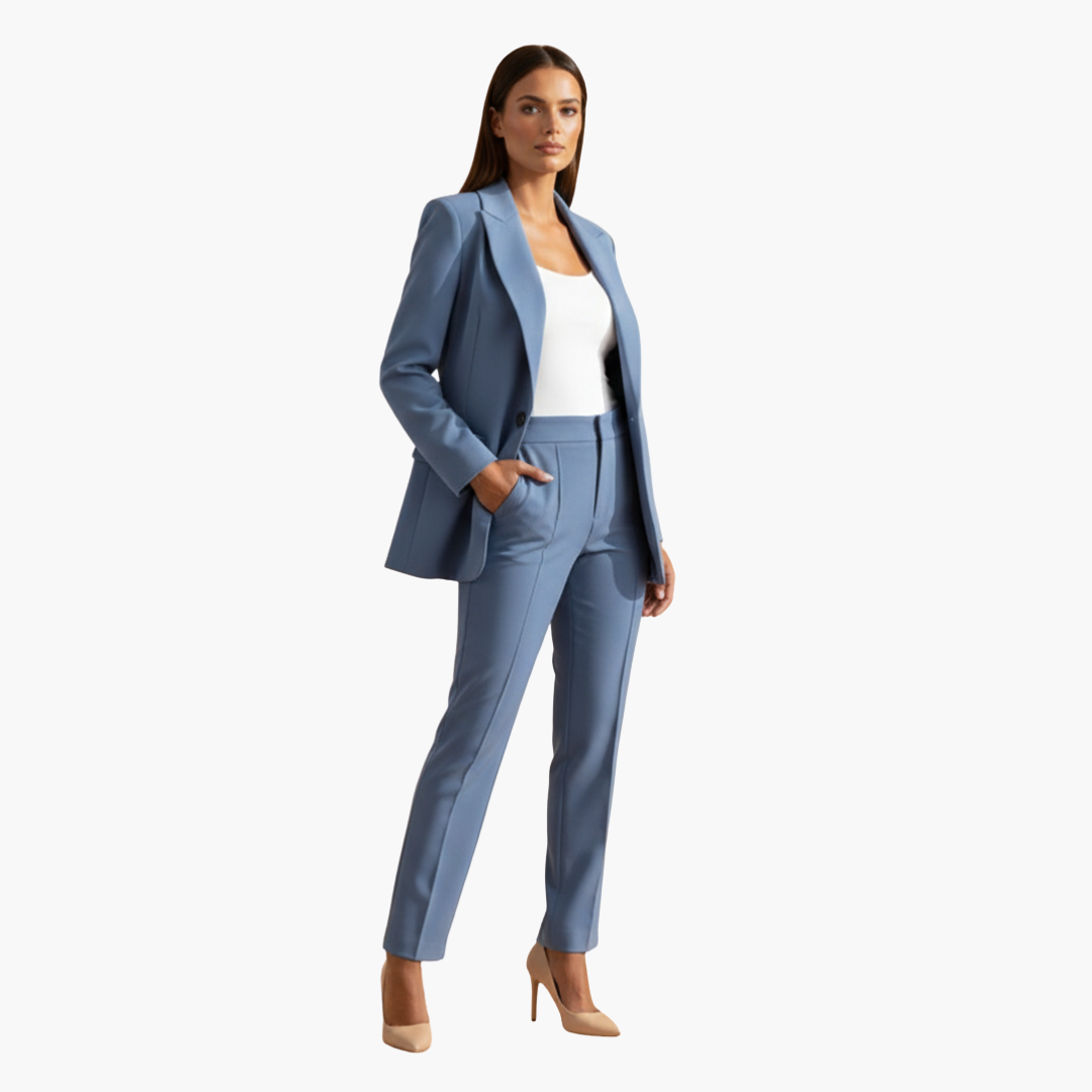 Women's Tailored Blazer and Trouser Suit Two Piece Set - photo 3