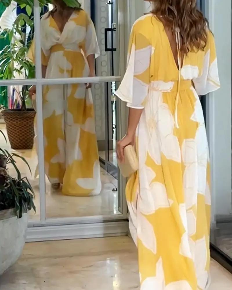 Demi - Women's Lightweight Floral Maxi Dress - photo 3