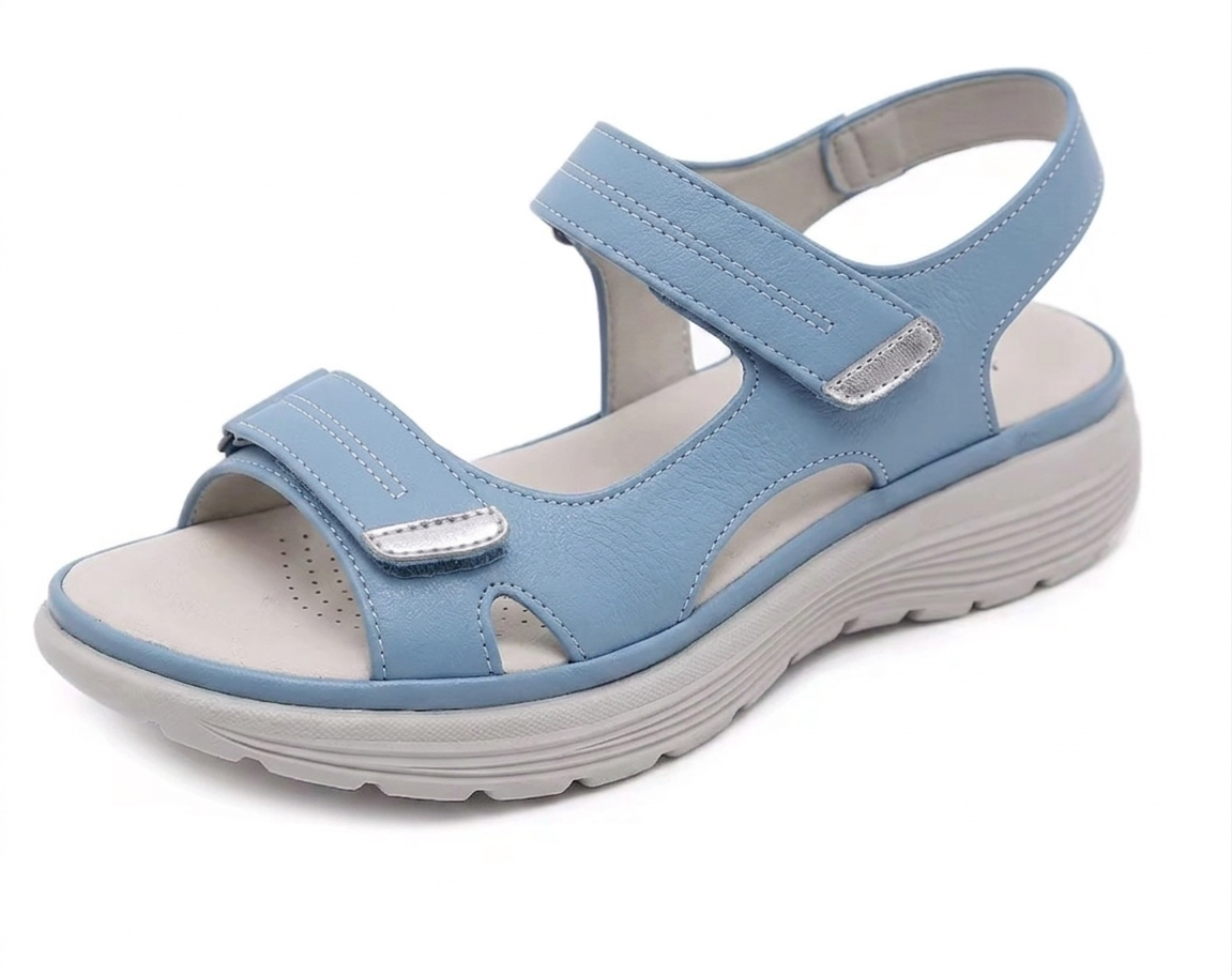 Women's Wide Fit Orthopedic Leather Sandals - photo 6