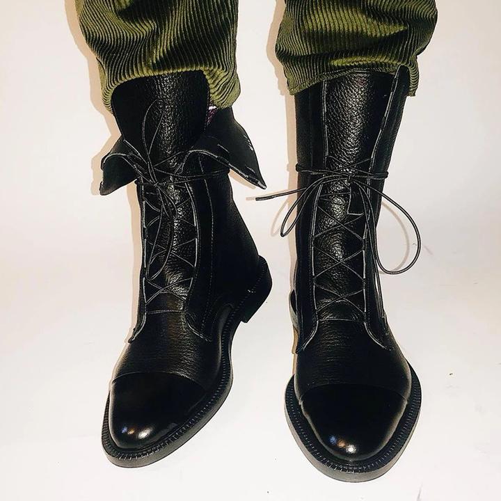 Sophia - Women's Lace-Up Leather Ankle Boots - photo 10