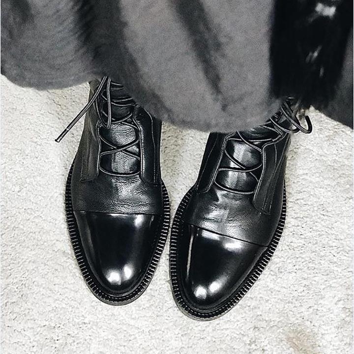 Sophia - Women's Lace-Up Leather Ankle Boots - photo 4