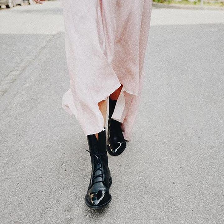 Sophia - Women's Lace-Up Leather Ankle Boots - photo 7