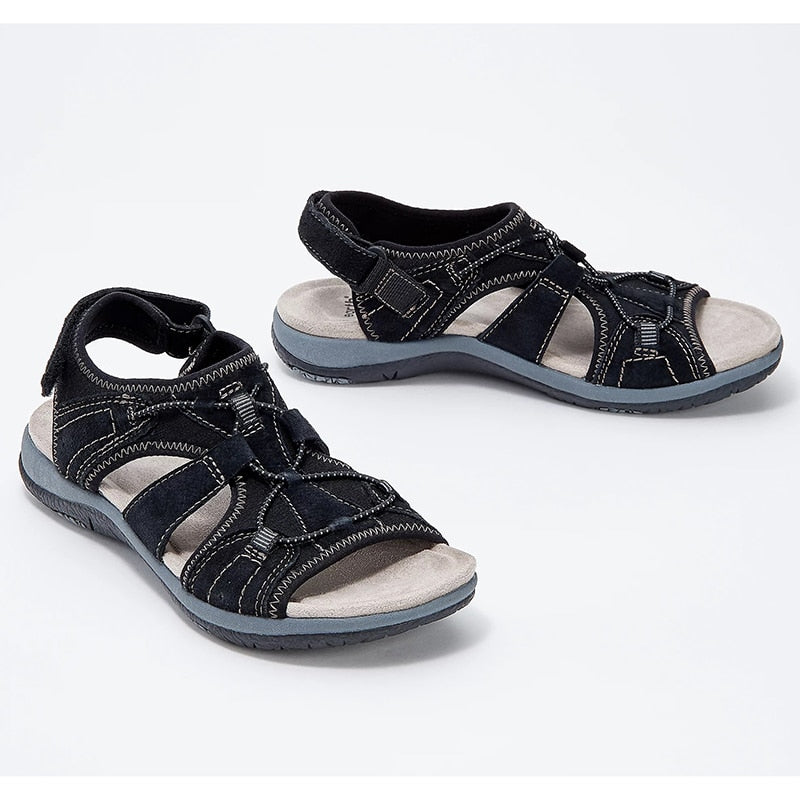 Women's Wide Orthopedic Walking Sandals with Hook and Loop - photo 7