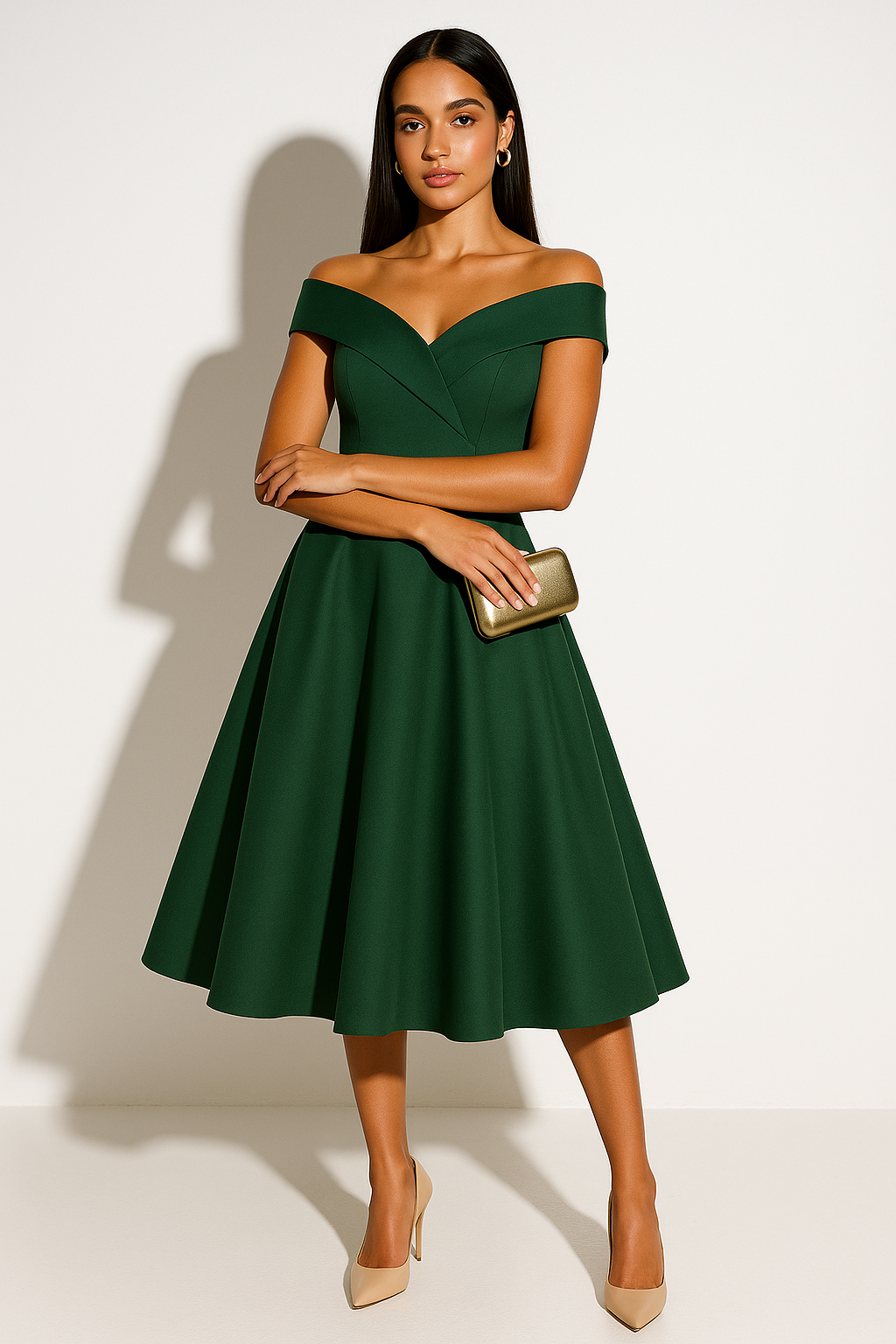 Women’s Off-Shoulder Midi Dress - photo 4