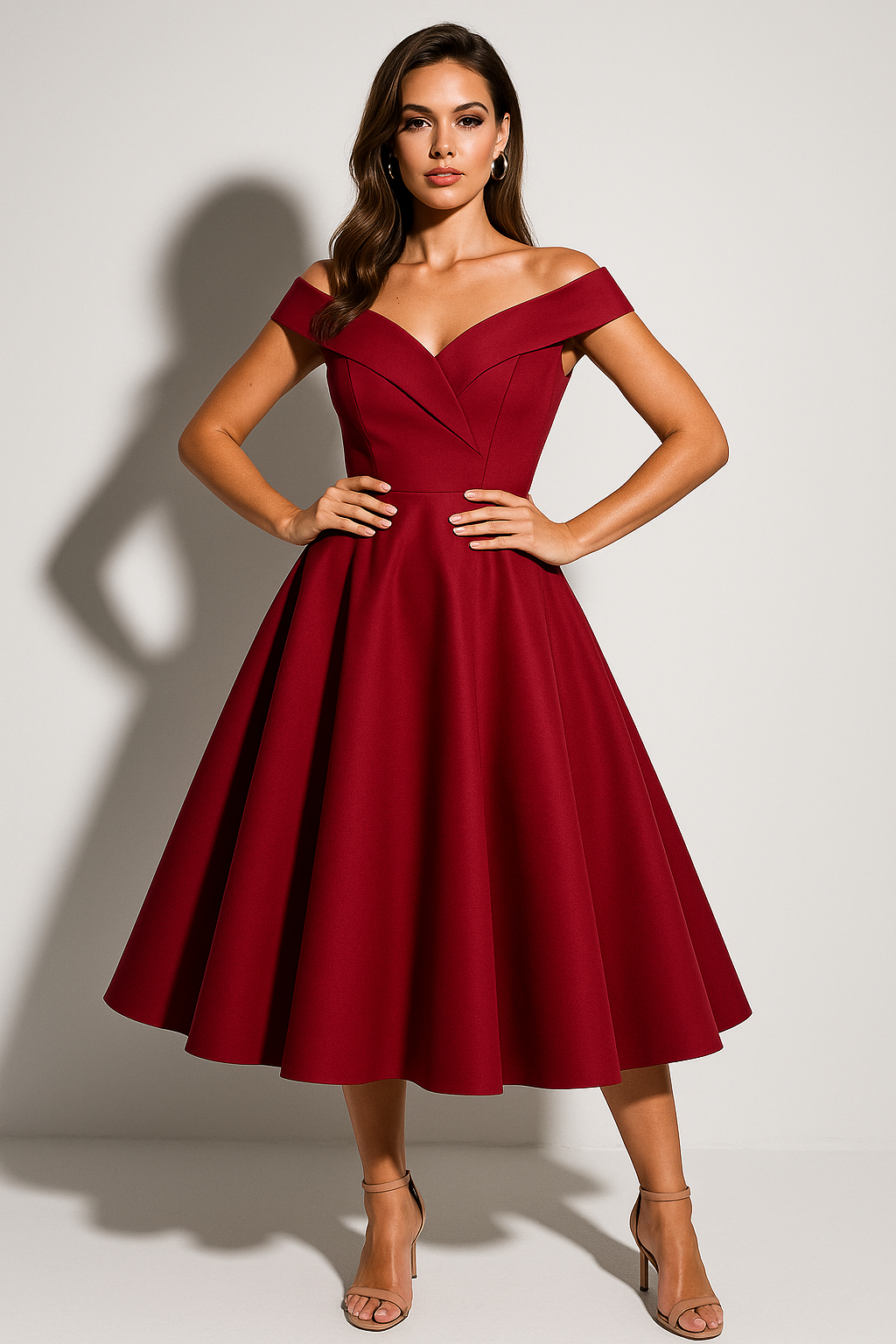 Women’s Off-Shoulder Midi Dress - photo 3
