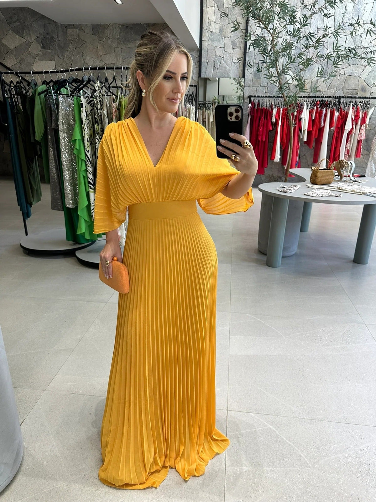 Maddy - Vibrant Pleated Maxi Dress - photo 11