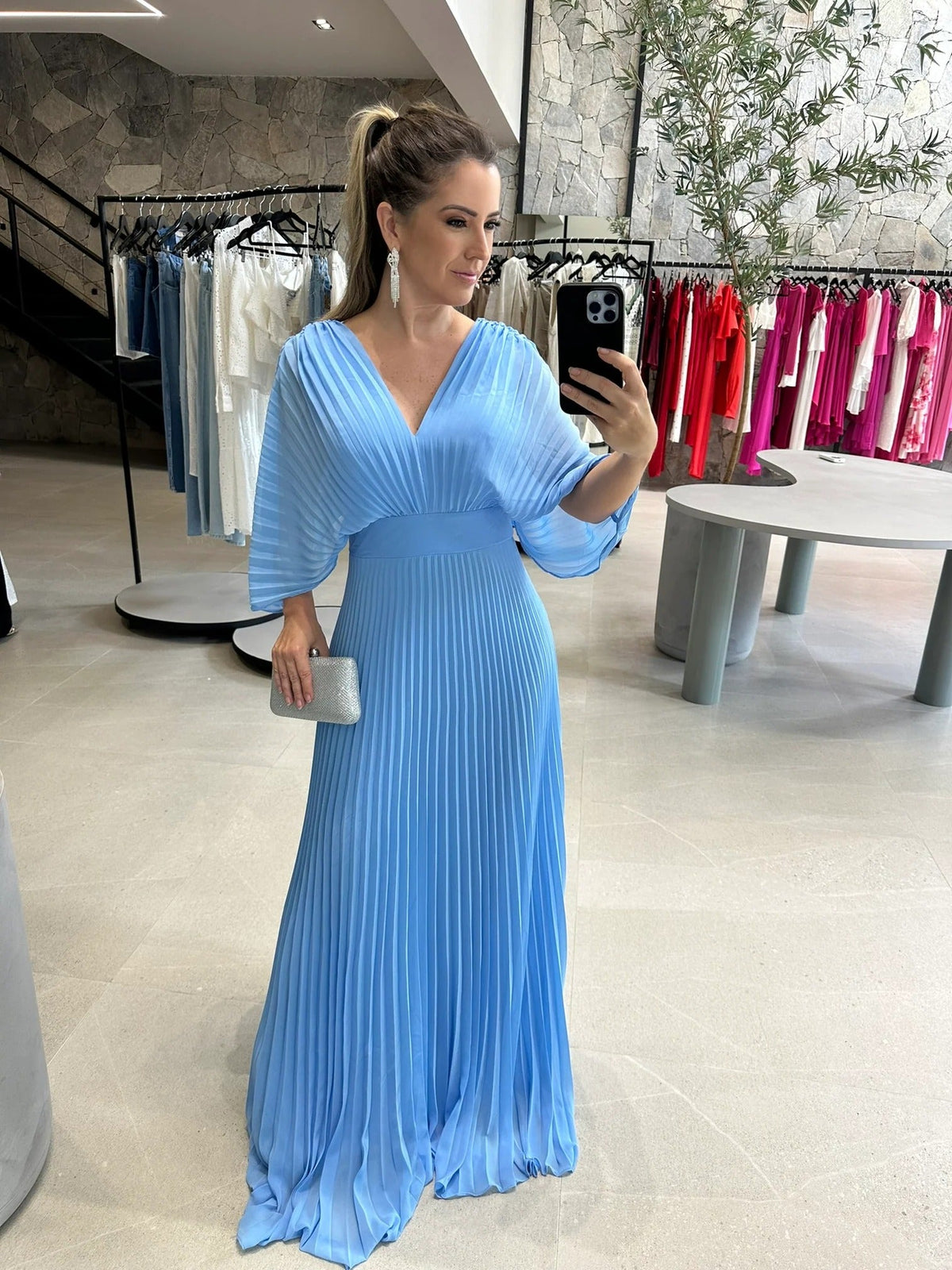 Maddy - Vibrant Pleated Maxi Dress - photo 12