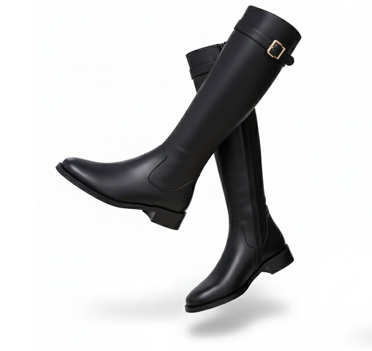 Flossie - Women's Knee-High Boots with Flat Sole