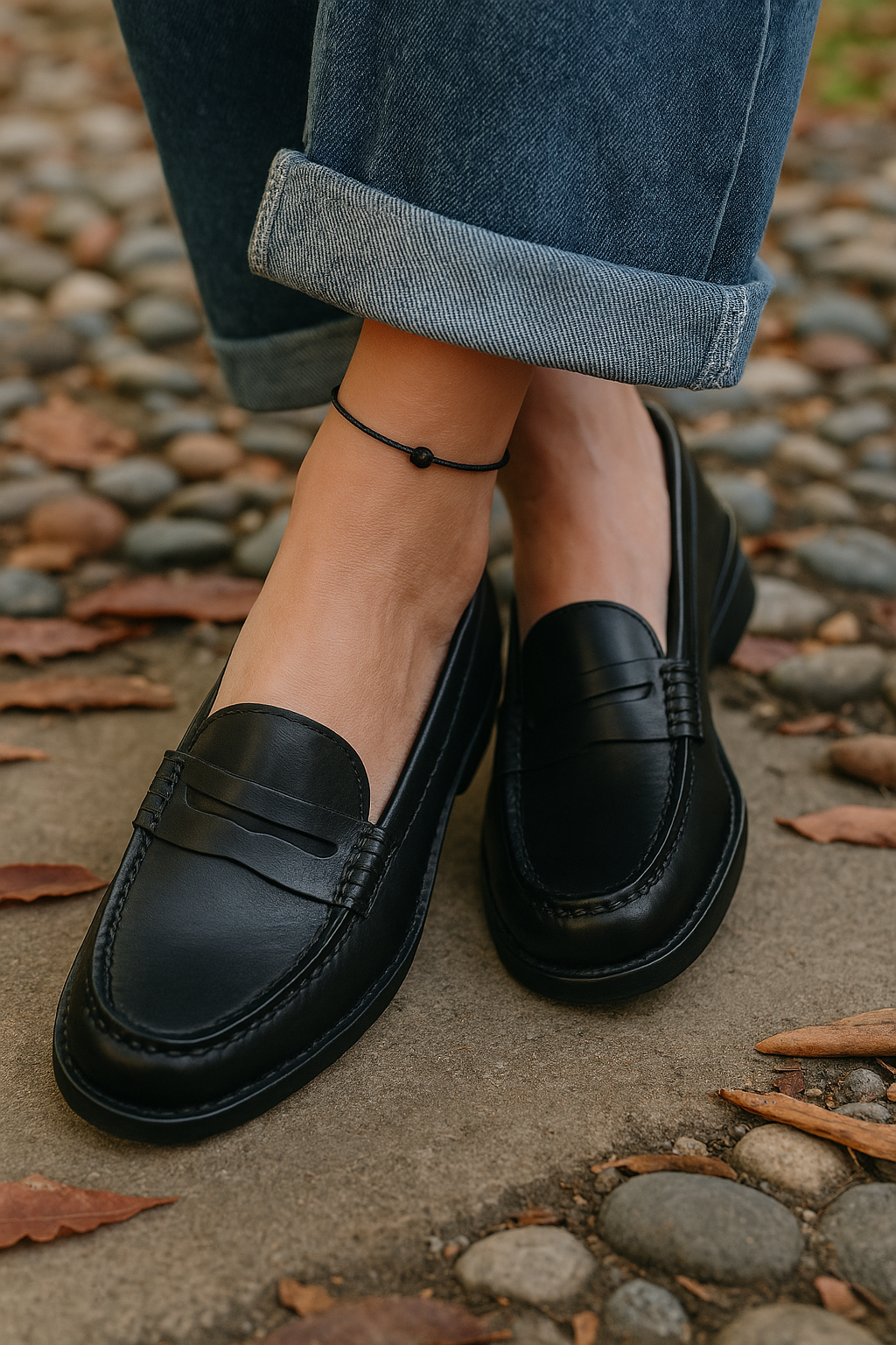 Nerina - Women's Penny Loafers with Flat Sole