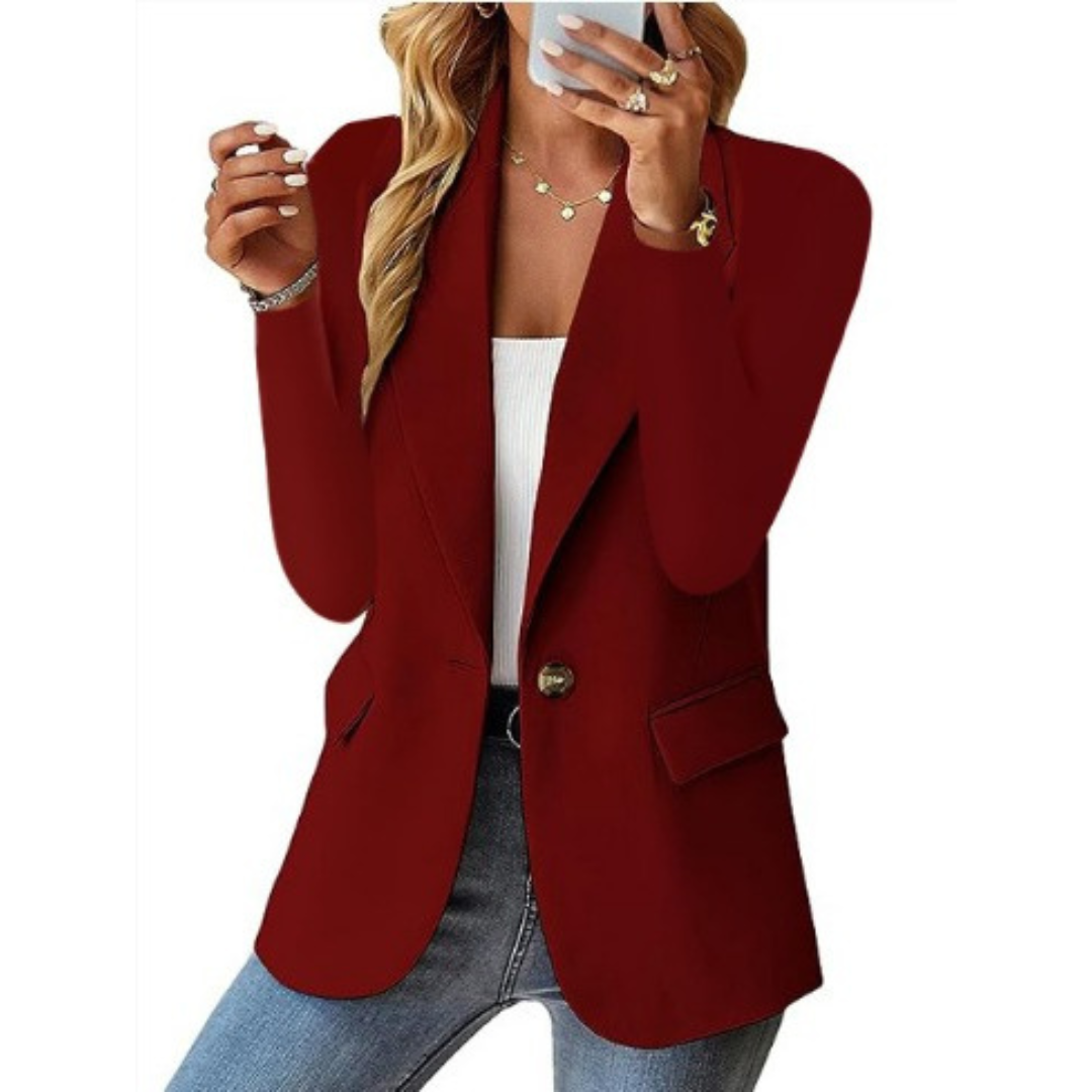 Stylish Single-Button Blazer for Women - photo 7