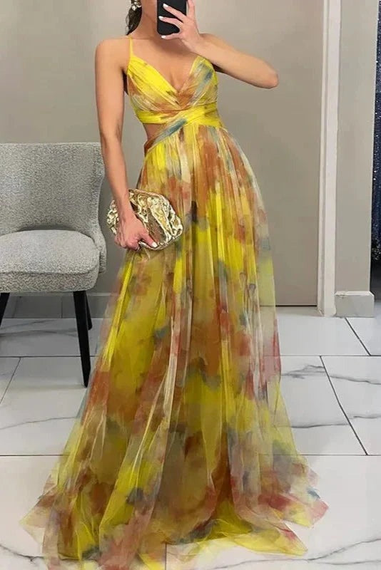 Women's Wedding Guest Floral Maxi Dress with Pleated Skirt - photo 12