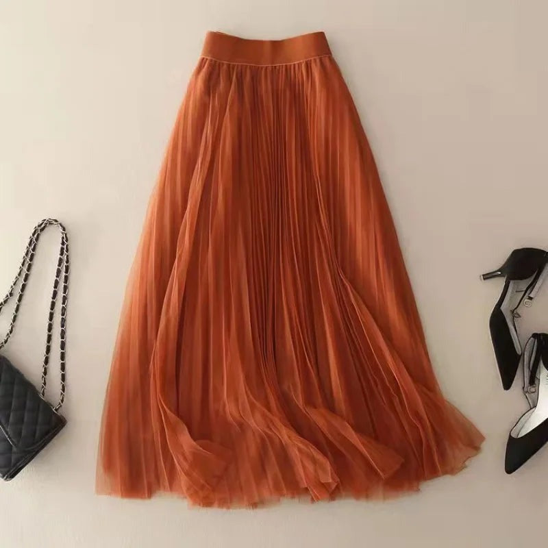Paloma - Women's High-Waist Pleated Midi Skirt - photo 2