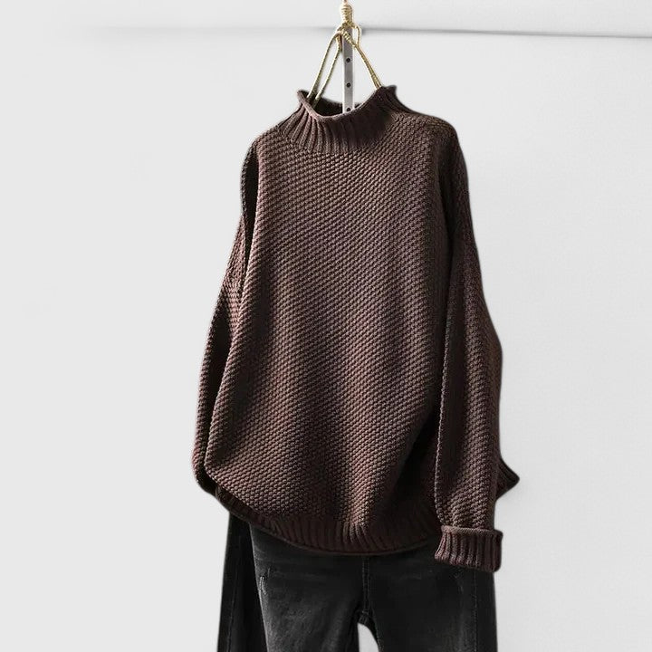 Bernadine - Women's Knitted Jumper with Classic Neckline