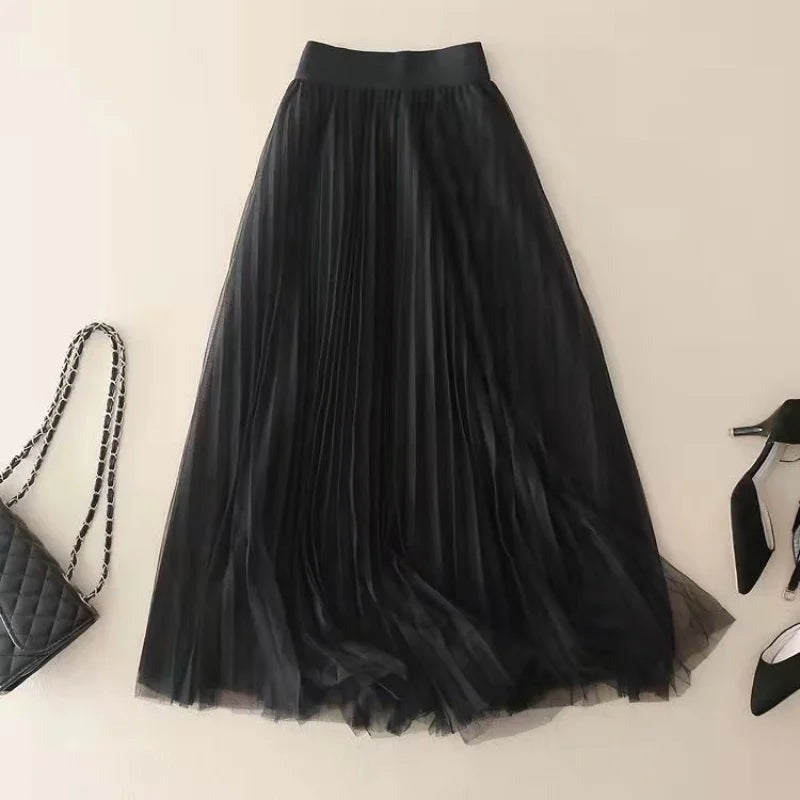 Paloma - Women's High-Waist Pleated Midi Skirt - photo 7
