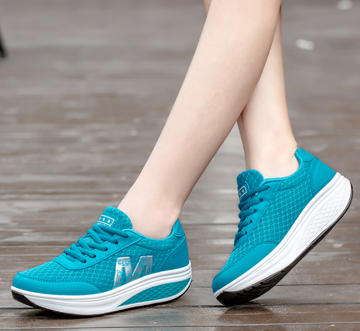 Women's Wide Fit Walking Sneakers with Supportive Insoles - photo 5