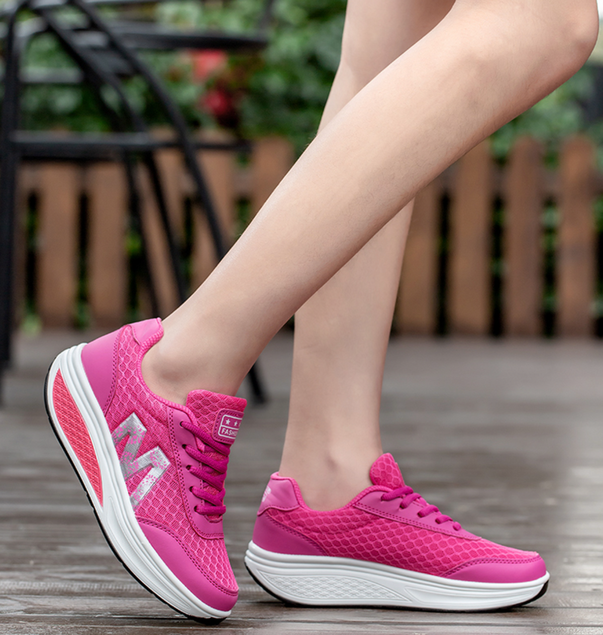 Women's Wide Fit Walking Sneakers with Supportive Insoles - photo 7