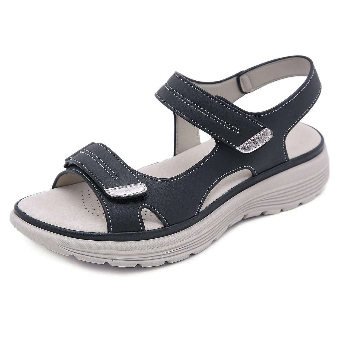 Women's Wide Fit Orthopedic Leather Sandals - photo 3