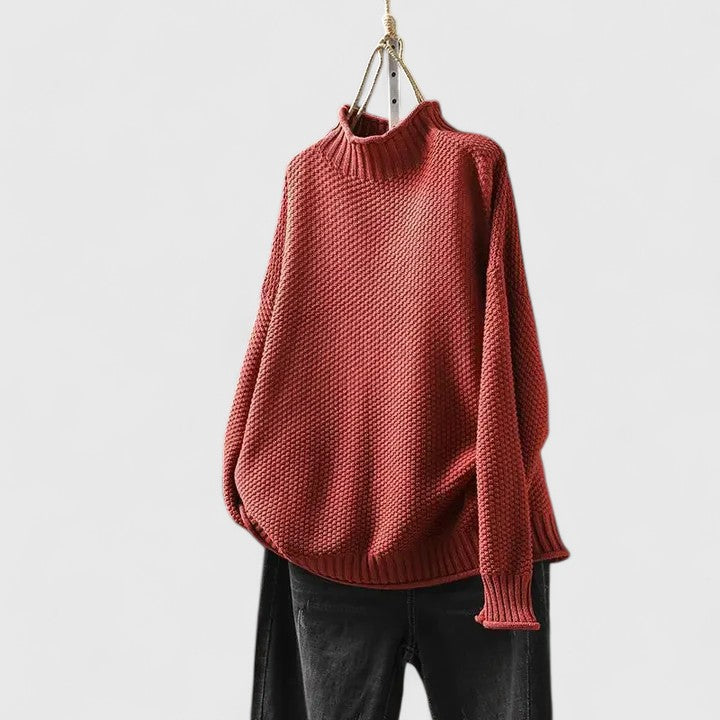 Bernadine - Women's Knitted Jumper with Classic Neckline