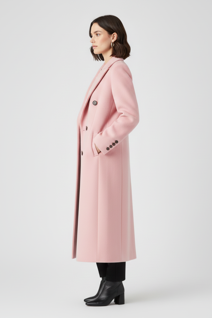 Women’s Coat with Lapel Collar and Button Fastening - photo 9