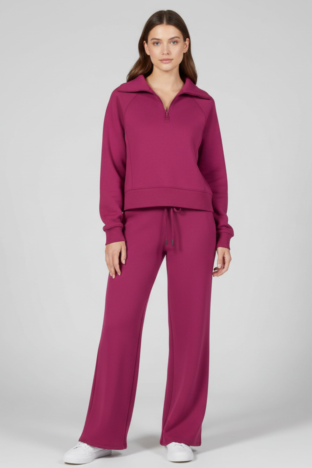 Women’s Sleek Lounge Set with Zip-Detail Top - photo 6