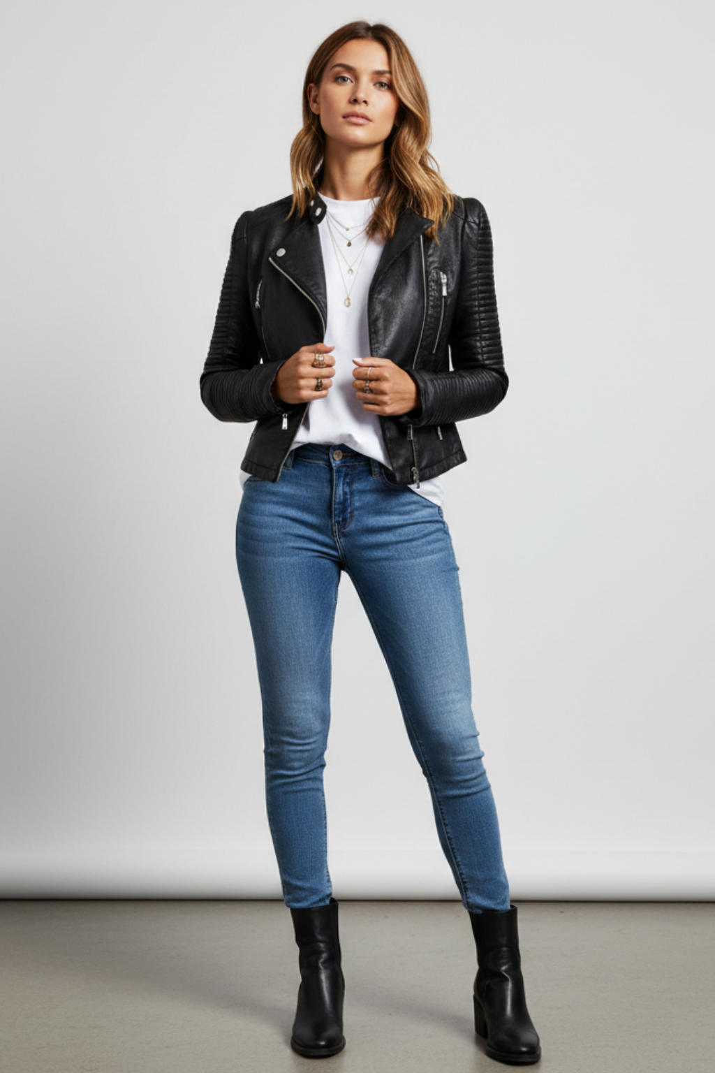 Women’s Sleek Leather Jacket - photo 1
