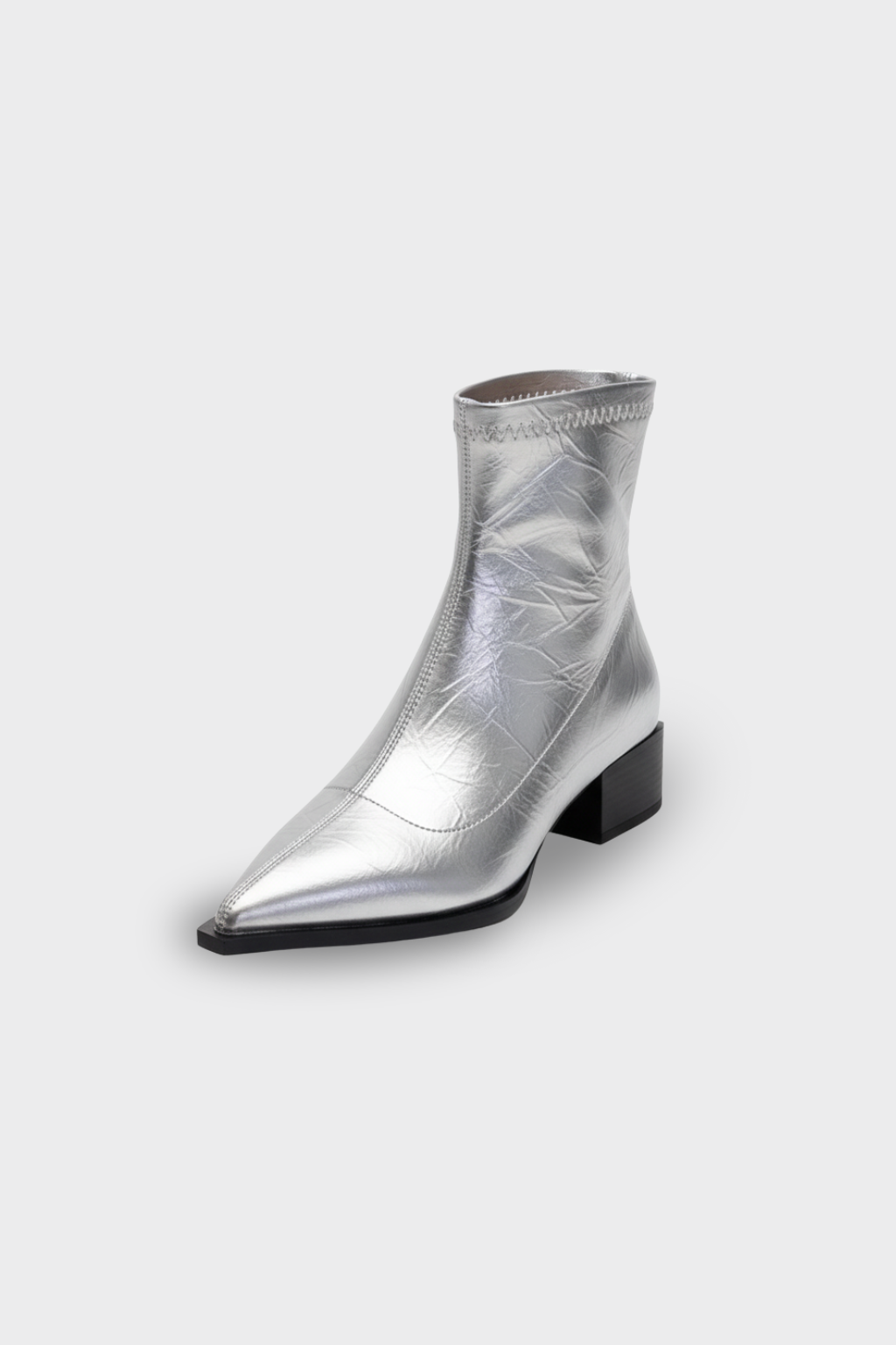 Women’s Pointed Toe Ankle Boots Low Block Heel Slip On Dress Shoes - photo 4
