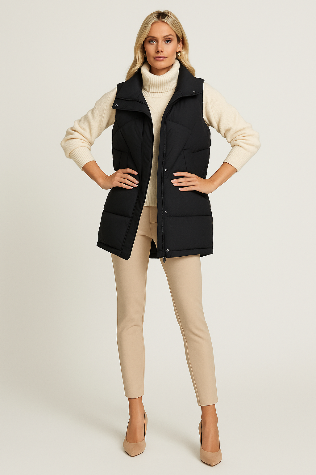 Women’s Sleeveless Lightweight Puffer Vest - photo 1
